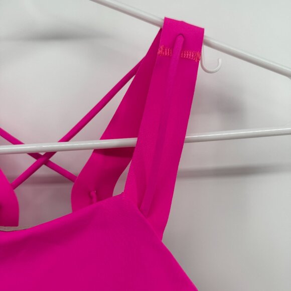 Lululemon Strong at Heart Bra Medium Support, C/D Cup BRIGHT Highlight Pink - Picture 2 of 7